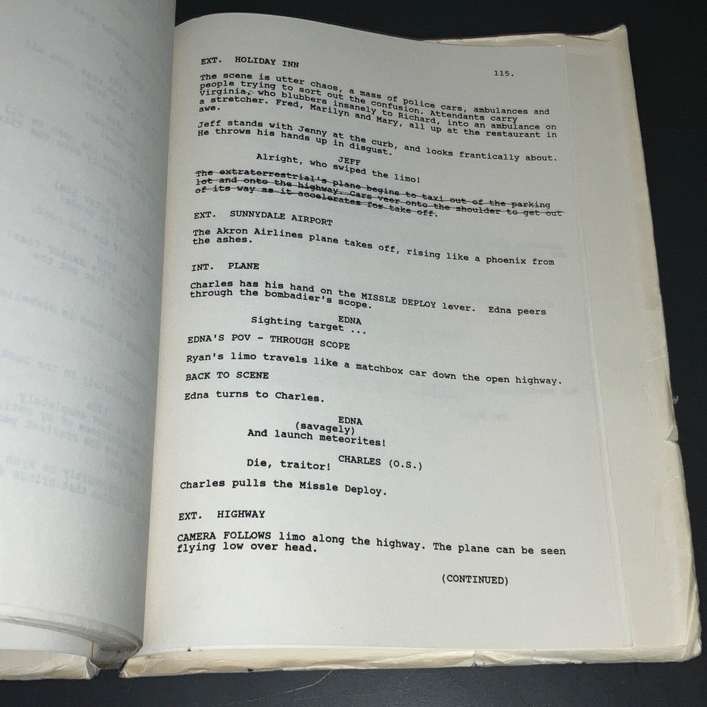 Original 1986 Doin’ Time on Planet Earth Movie Script Darren Starr Second Draft