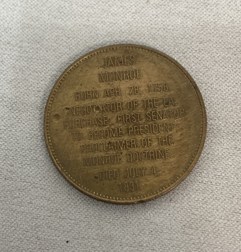 james monroe commemorative coin 1817-1825