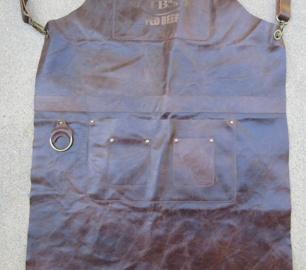 JBS FED BEEF Brown Leather Apron