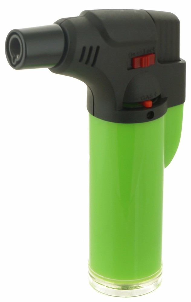 4 Pack Jumbo 4" Jet Flame Torch Gun Lighter Refillable Lockable Windproof Neon
