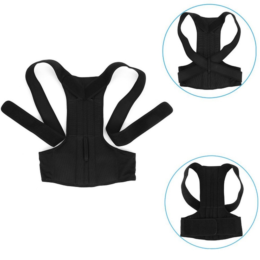 Men Women Adjustable Posture Corrector Low Back Support Shoulder Brace Belt