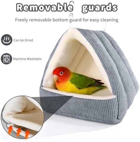 Plush Hanging Bird Nest Bed Grey