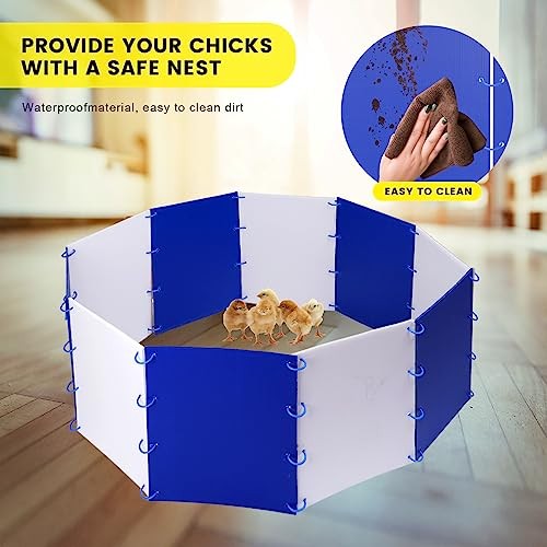 Chick Starter Kit Chicken Brooder Box for 15 Ducks Chicks Portable Coop &