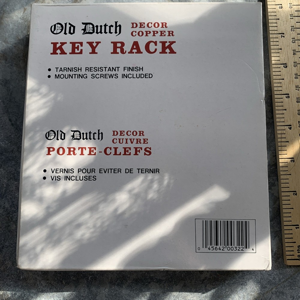Old Dutch Decor Copper Key Rack New In Box
