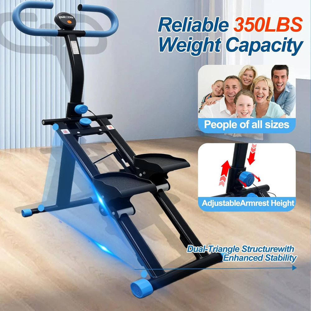 Stair Stepper for Home Vertical Climber, Foldable Full Body Exercise Aerobic Cli