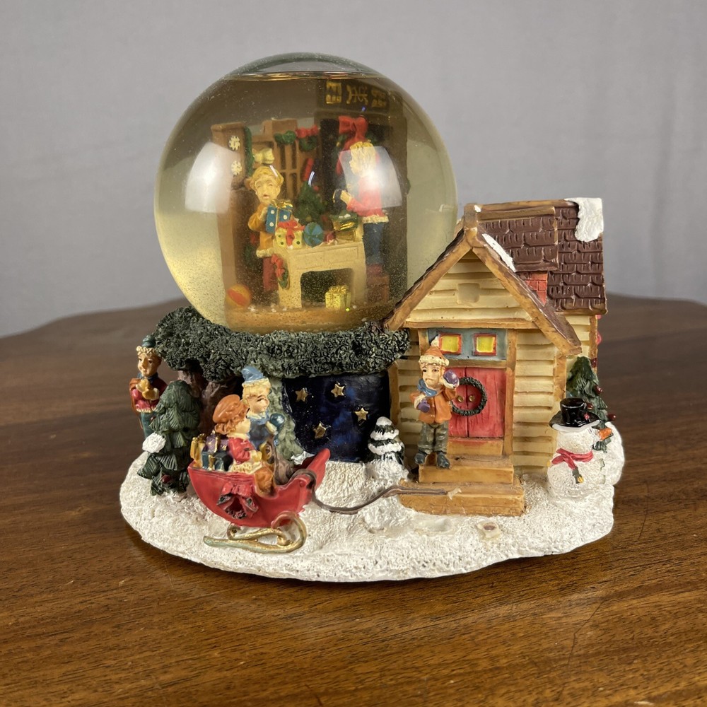 Snow Globe Santa’s Workshop Scene Music 6”