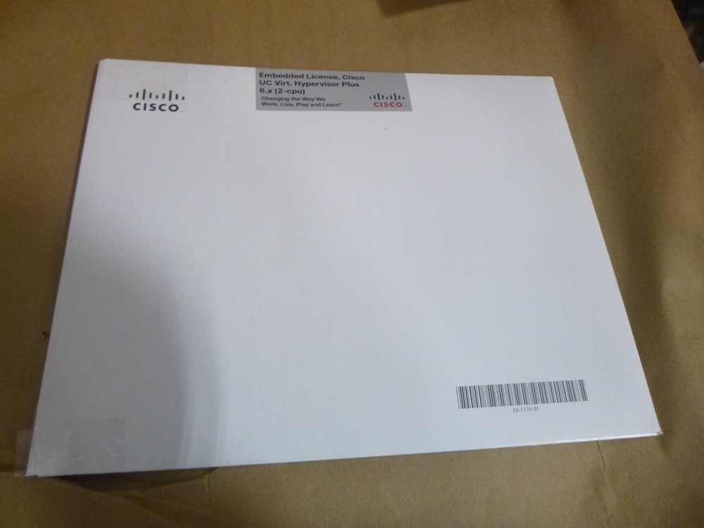 CISCO VMW-VS6-HYPPLS-K9 UC Virtual Hypervisor Plus 6.x (2-CPU) Embedded LICENSE