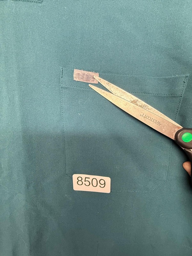 Figs Womens Scrubs Top Technical Green Size L