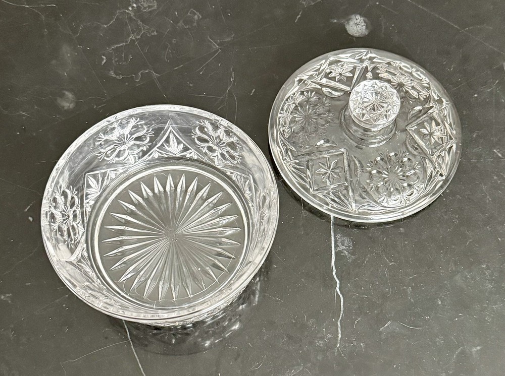 Imperial Lenox Glass Covered Candy Dish Box