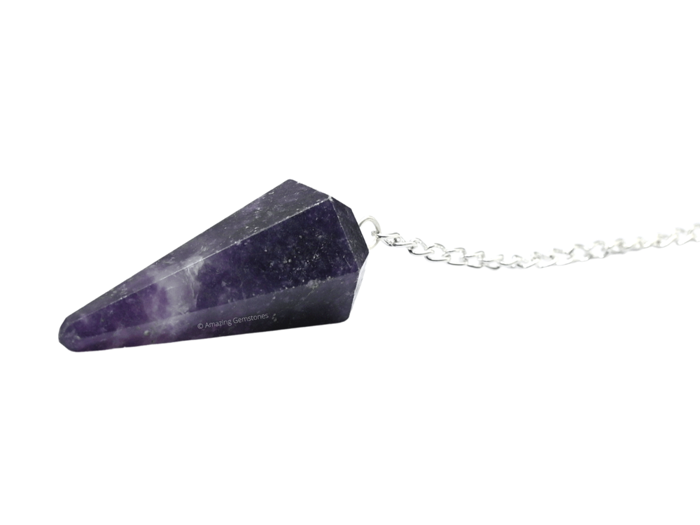 Lepidolite Dowsing Crystal Pendulum