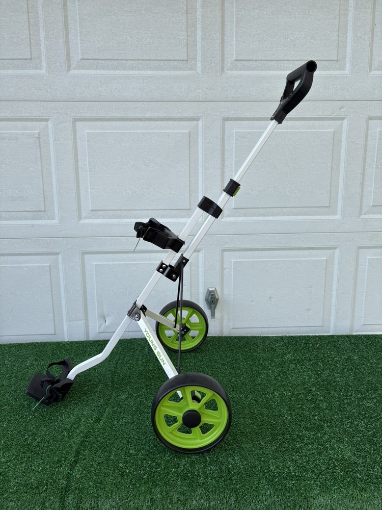 Young Gun Youth Collapsible Folding Golf Bag Caddy Push Pull Cart