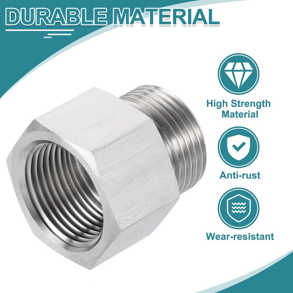 Pipe Fitting Reducing Adapter G3/4" x 3/4" NPT Reducer Connector Silver