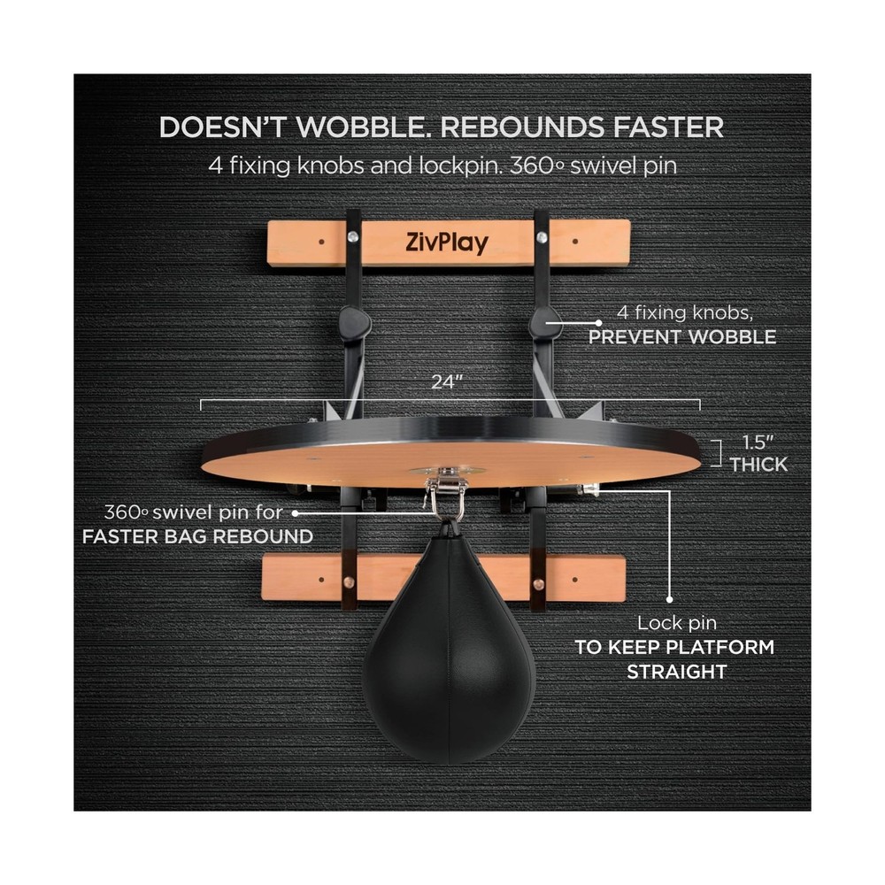 Speed Bag Platform Speed Bag Stand for Boxing Punching Practice Includes Heig...
