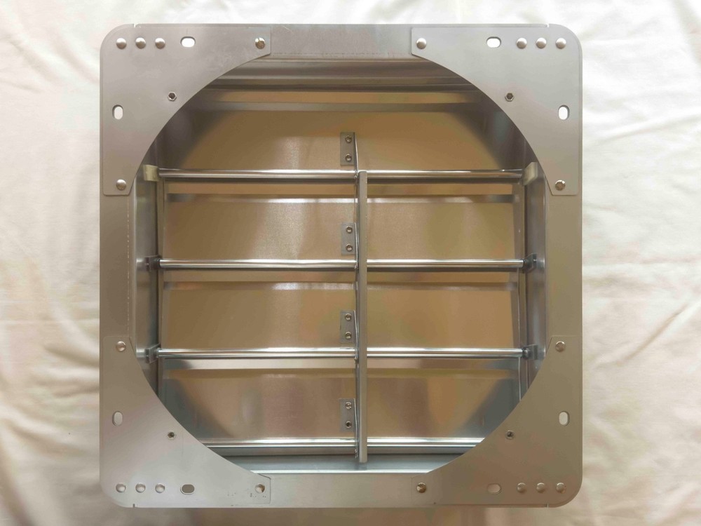 iPower 16-Inch Square Automatic Gravity Shutter Louver Vent Silver