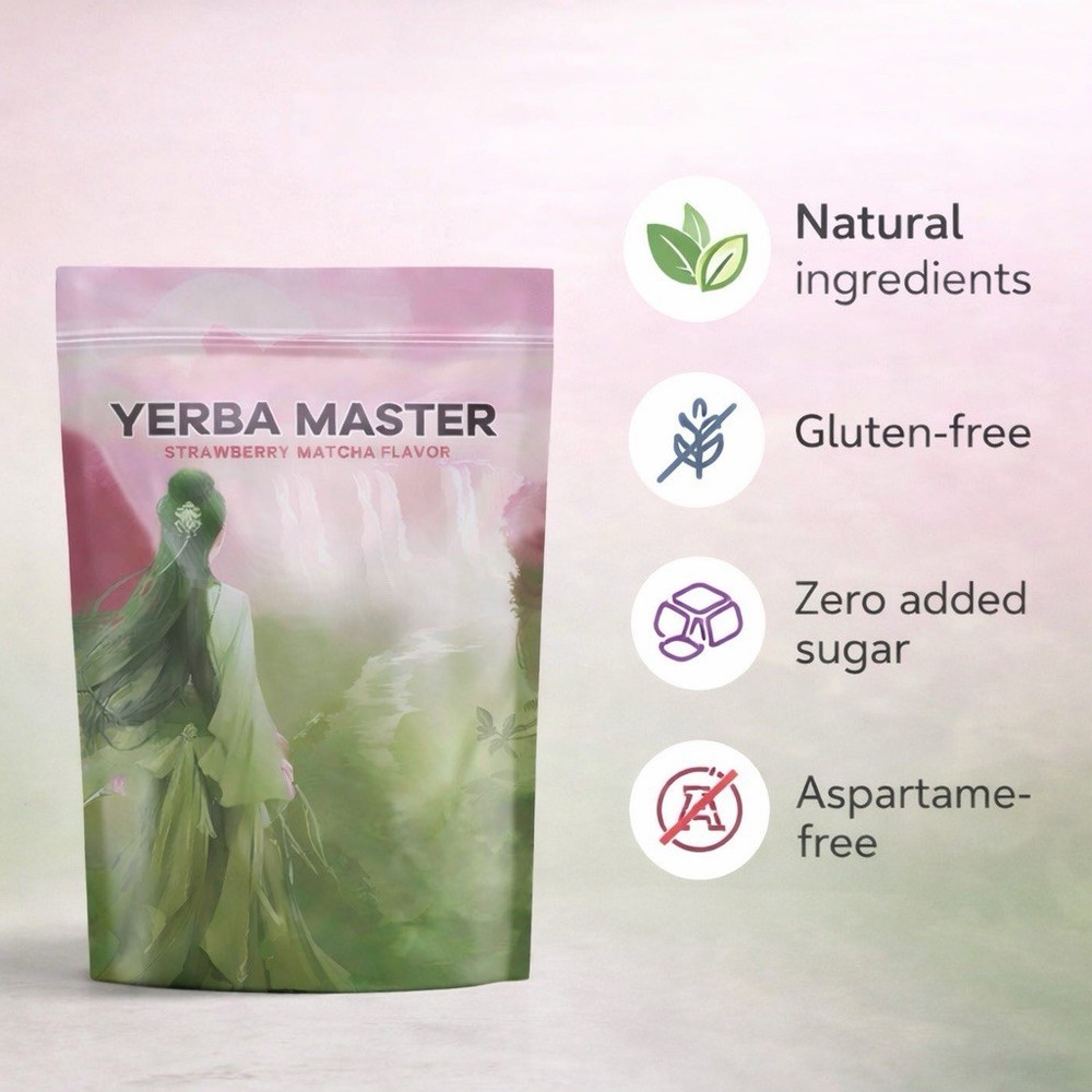 Yerba Mate Drink Mix 2PACK Bundle – Strawberry Matcha + Peach & Mango Infusion