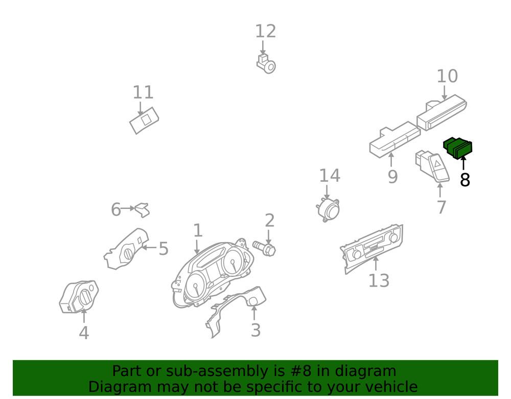 Genuine Audi Switch 4F0-941-503-5PR
