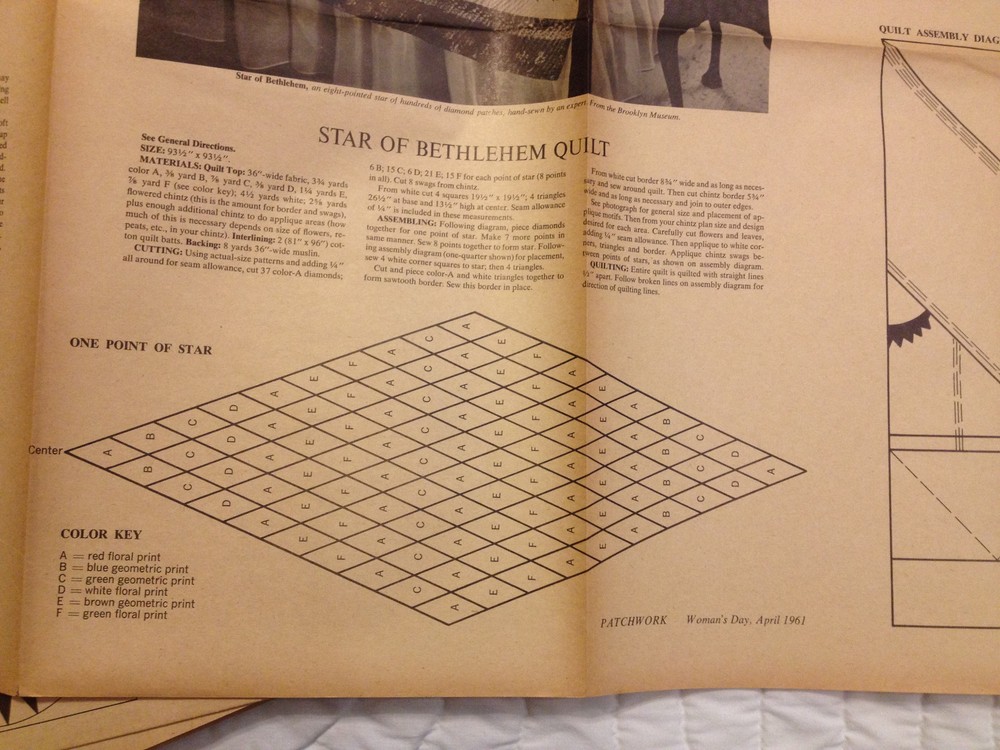 Vintage 1961 American Needlework Craft Patterns Patchwork April Womans Day