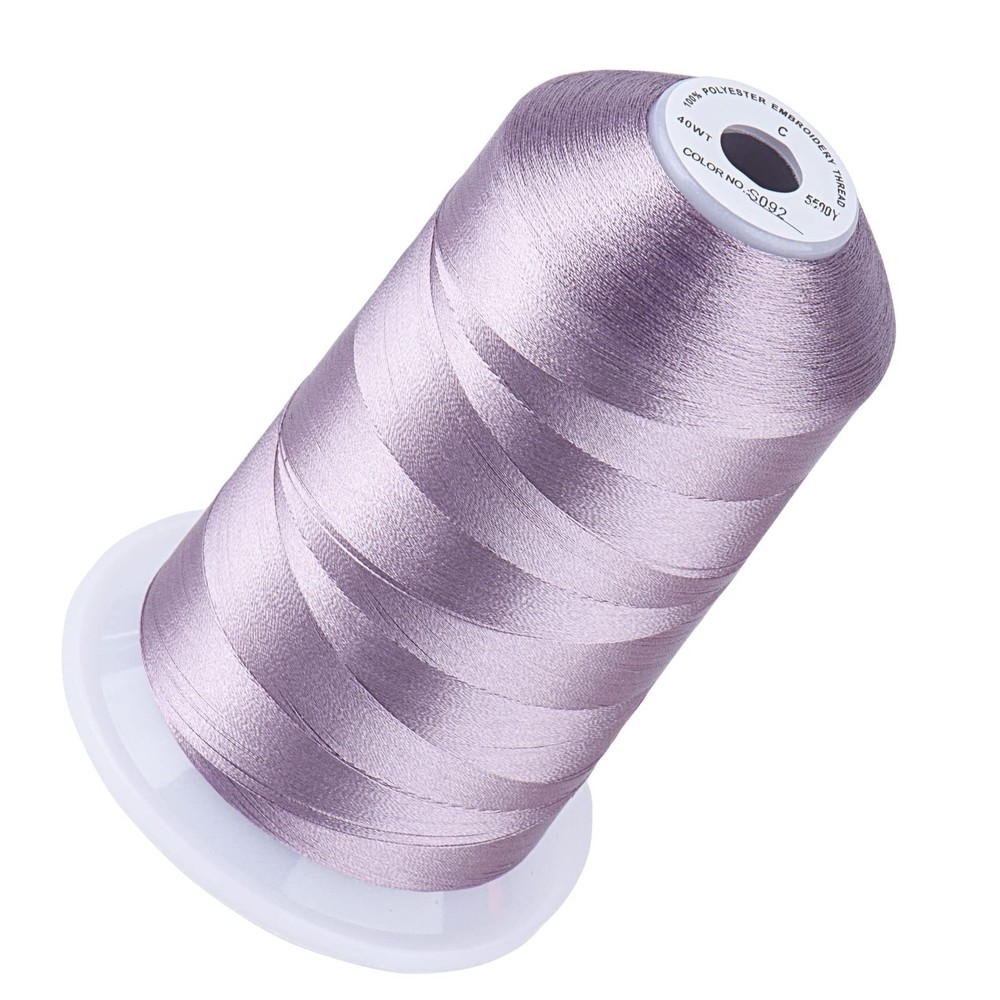 5500Yds Embroidery Thread, 5000M High-Yardage 40WT 100% Polyester Thread – 17...