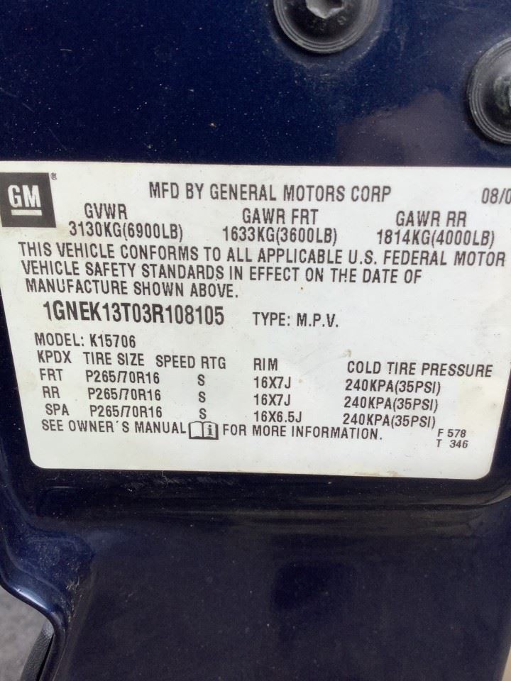 2003 TAHOE Third Brake Light OEM