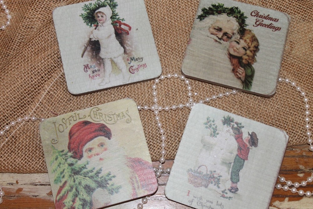 Christmas Coasters - Set of 4