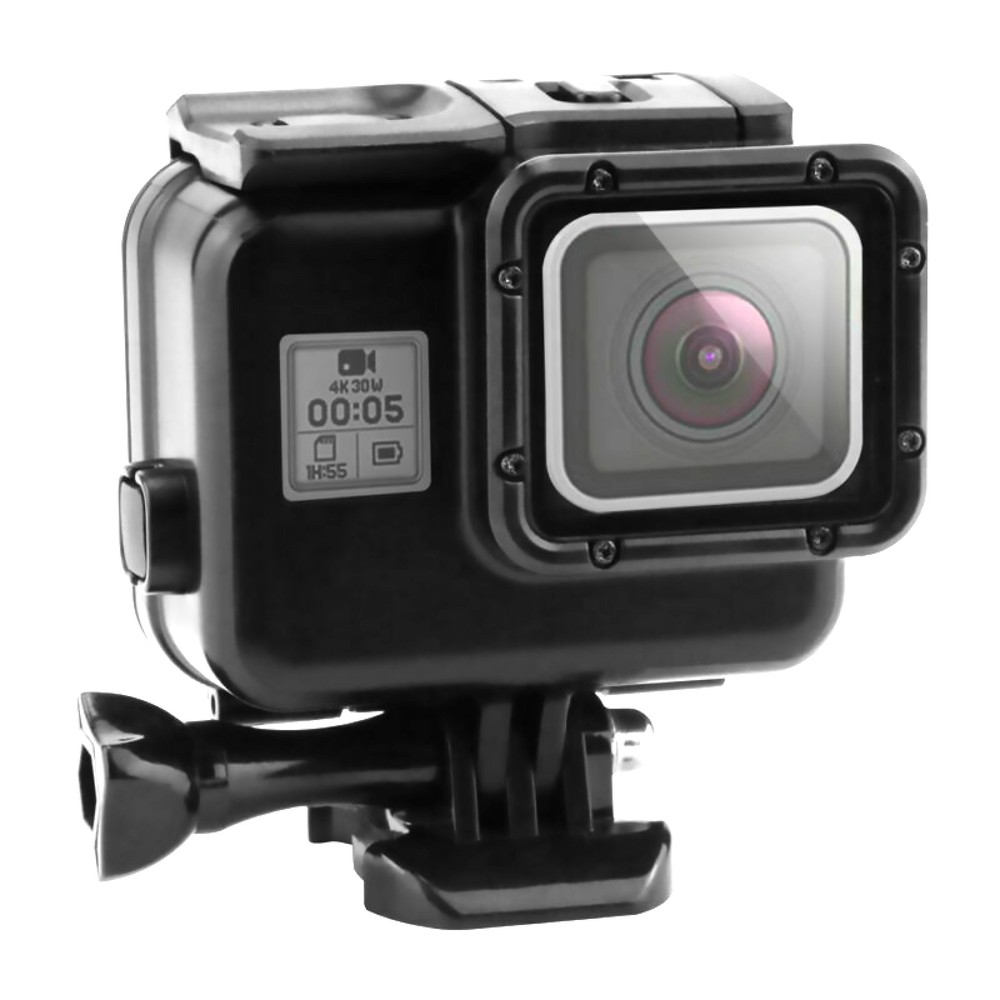 Black 40m Diving Waterproof Case Touch Screen Backdoor For Gopro Hero 5/6/7 E