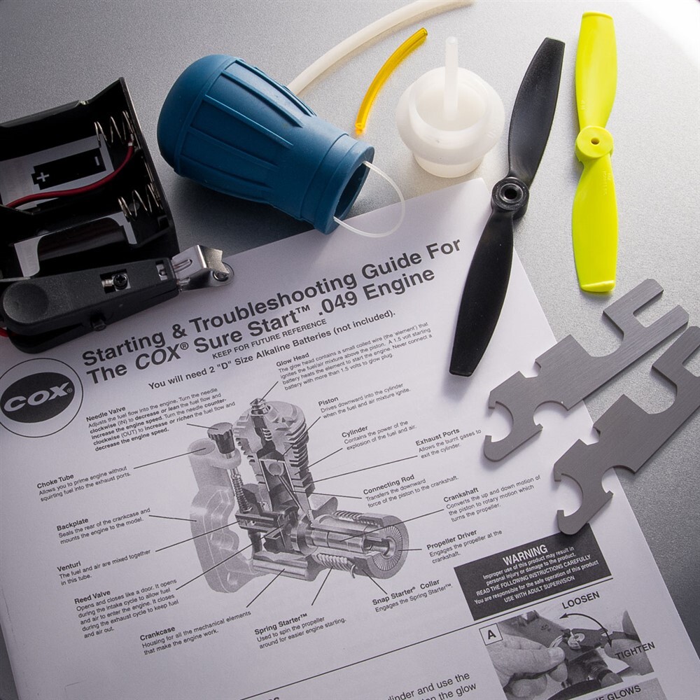 For Cox .049 Model Engine Accessory Kit Battery Box Wrench Fuel Pump 049 - Basic