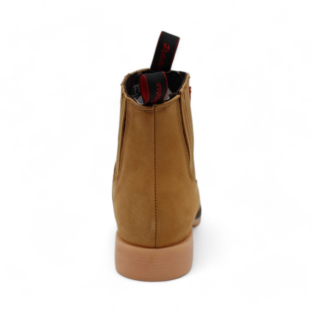 Hacienda Men's Camel Leather Short Boots