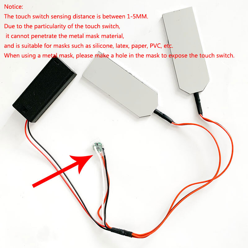 Flexible Bendable Glow Eyes Yellow Remote Control Touch Switch Helmet Eye Light