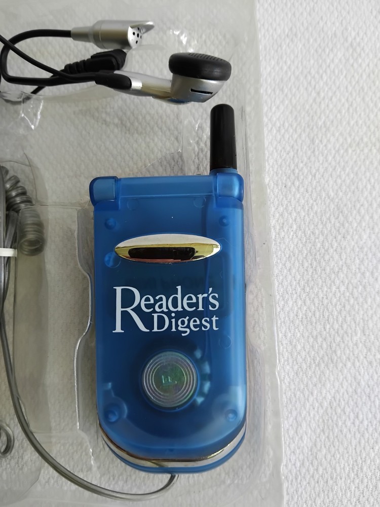 Vintage Mini Phone Hands Free Translucent blue