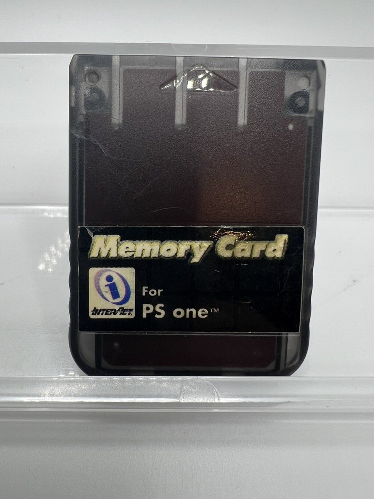 Interact Black PlayStation 1 PS1 Memory Card TESTED