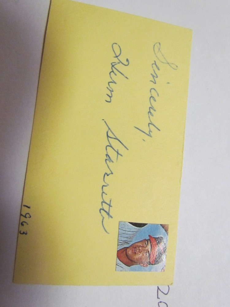 Herm Starrette Signed Autographed Cut JSA Auction Certified