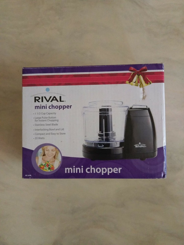 RIVAL 1 1/2 CUP CAPACITY BLACK MINI KITCHEN CHOPPER MC-67BL