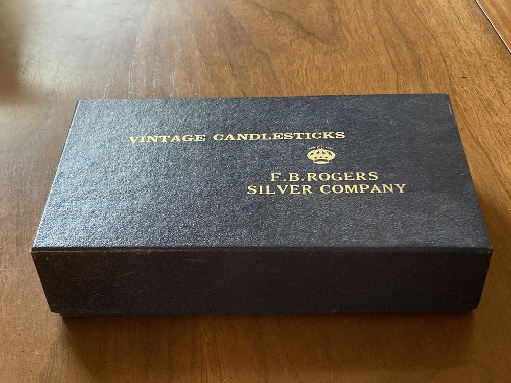 F. B. Rogers Silver Company Silverplate Candlesticks Vintage Grapes Pattern