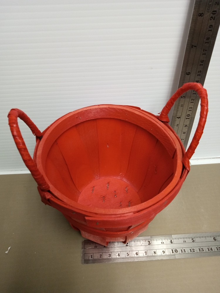 Red Wooden Basket