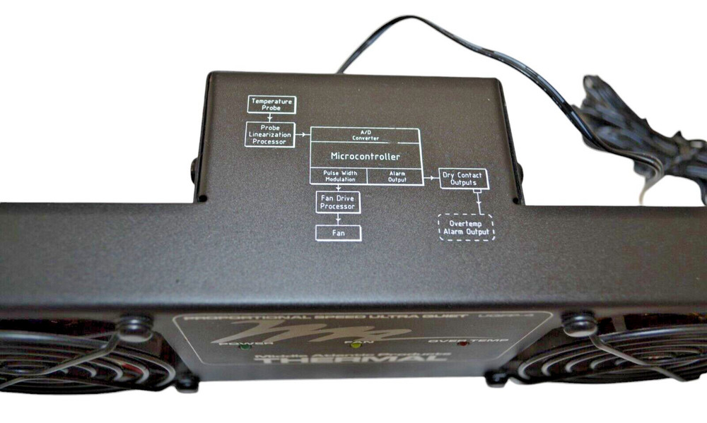 Middle Atlantic UQFP 4RT Quiet 4 Fan Panel With Thermistor Rack Cooling System