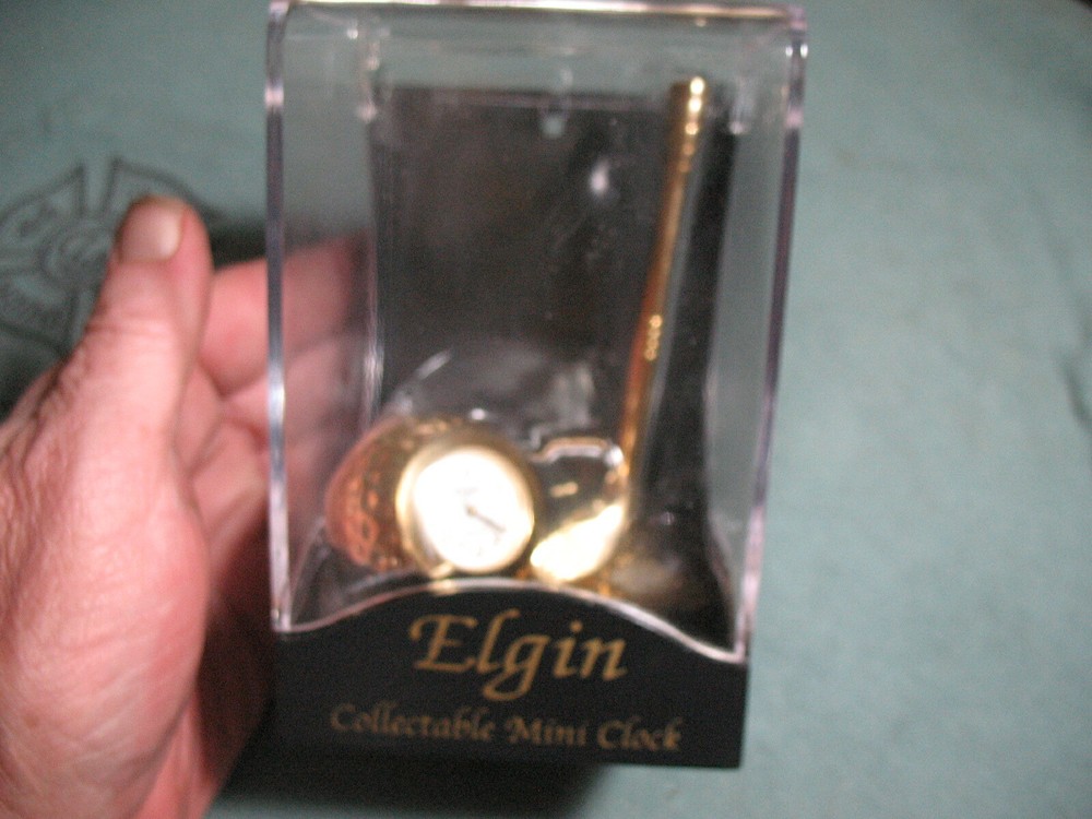 elgin golf mini clock