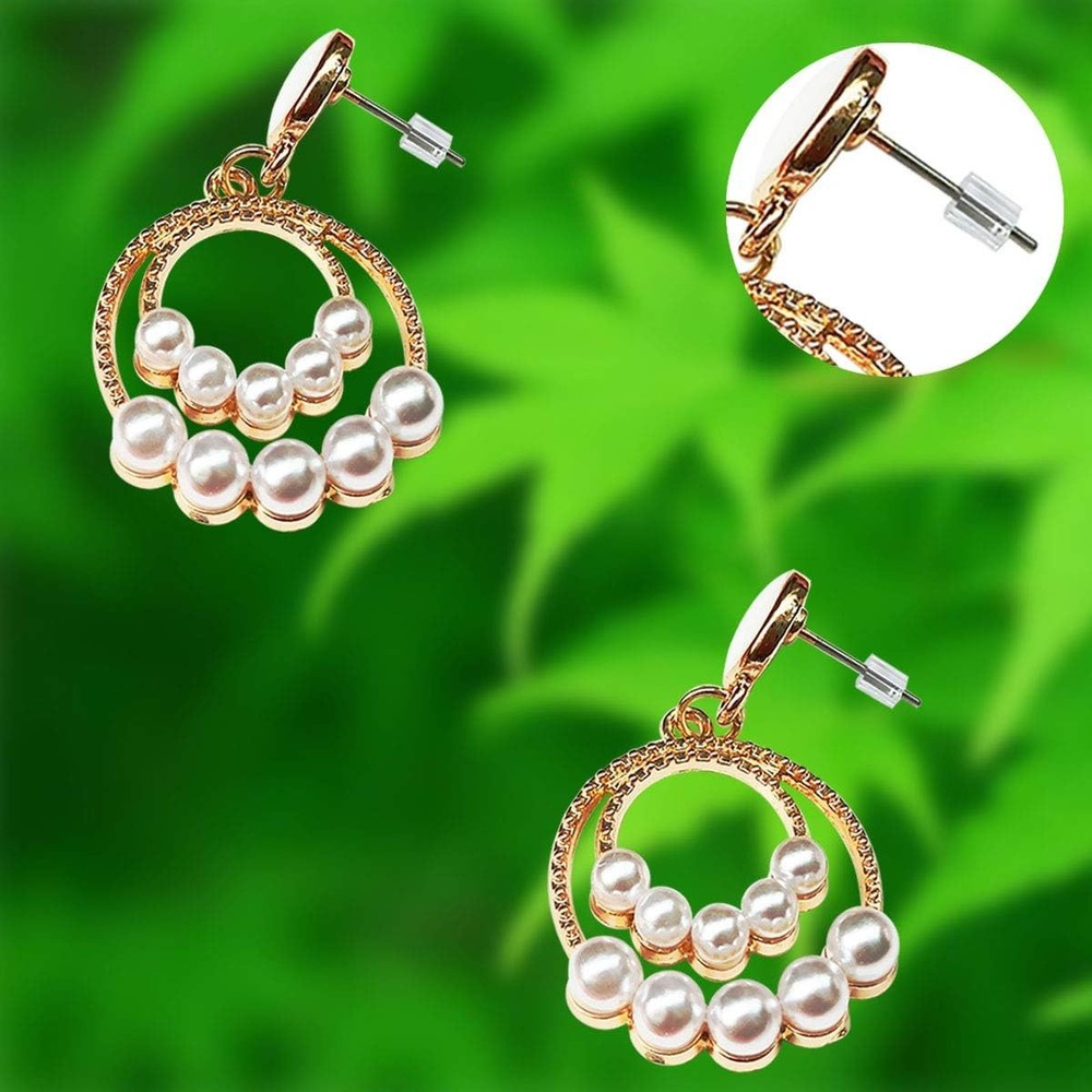 Earring Backs Silicone Soft Clear 1000 Pcs New