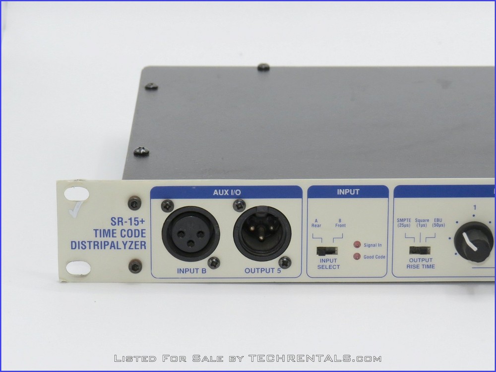 BRAINSTORM ELECTRONICS SR-15+ TIME CODE DISTRIPALYZER + PREWIRED XLR RACK PANEL!