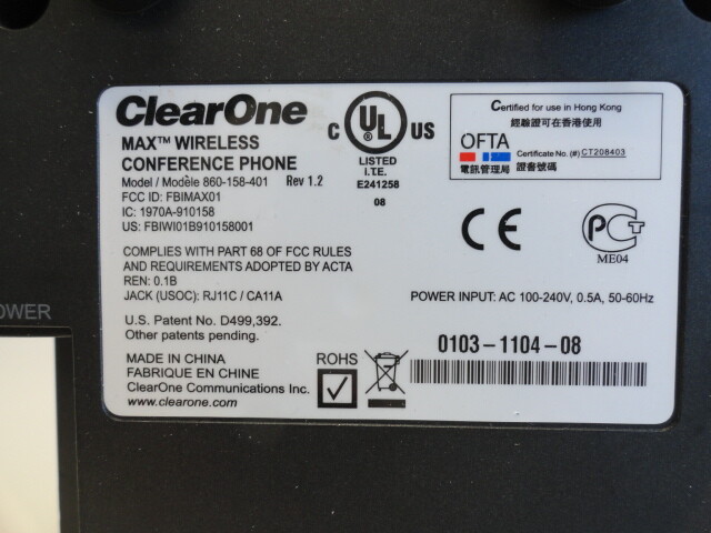 L15: CLEARONE MAX 860-158-401