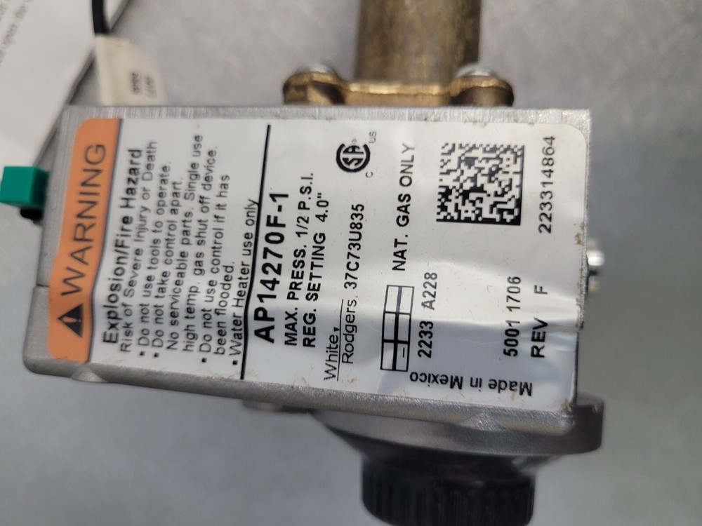 NEW PROTECH SP14270F NG GAS CONTROL WATER HEATER THERMOSTAT