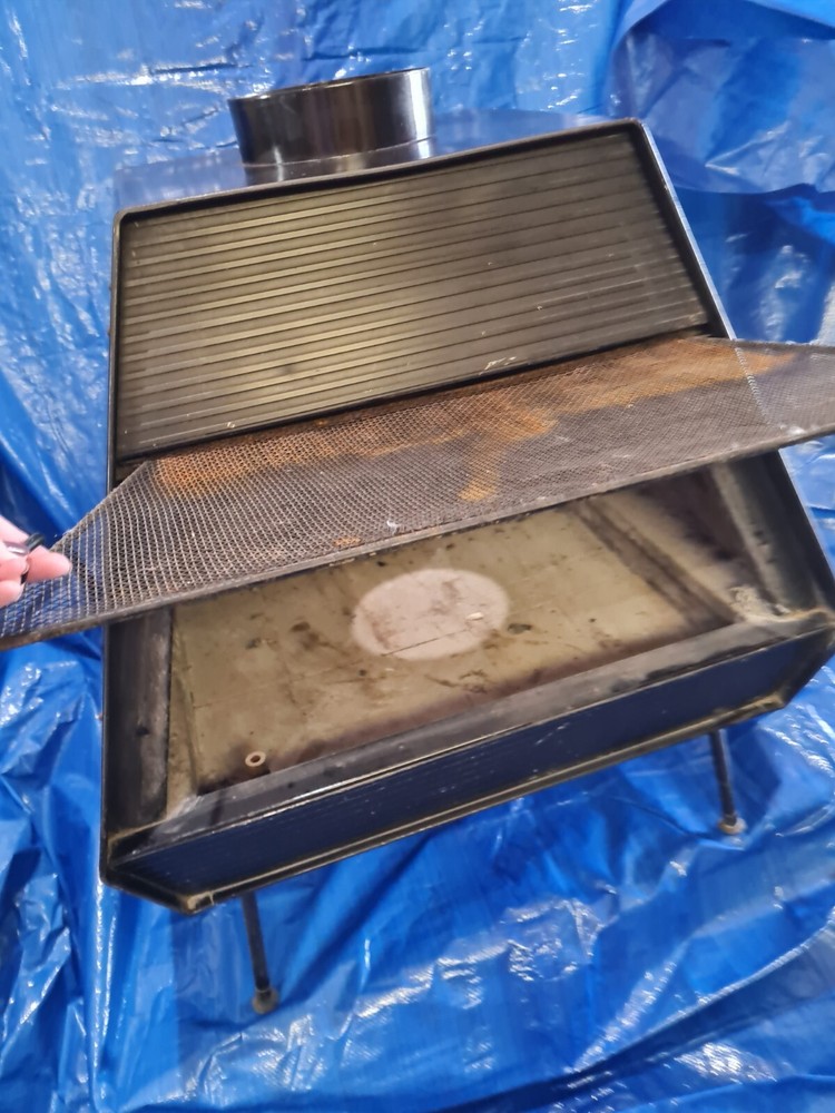 Vintage Danish Style Mid Century Fireplace
