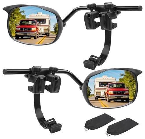 Rainproof Towing Mirrors Extensions, Side View Mirror Extender for Towing with