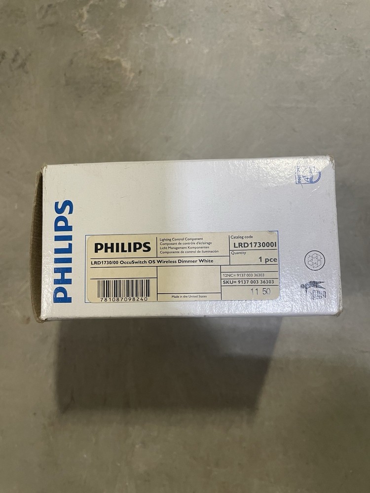*NEW* PHILIPS LRD1730/00 OCCUSWITCH OS WIRELESS DIMMER OCC SENSOR SWITCH, WHITE