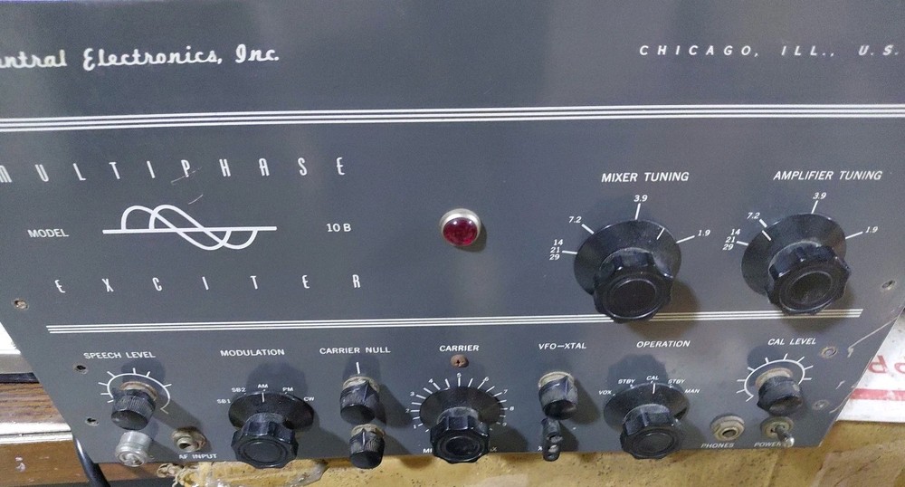 Central Electronics Multiphase Exciter, Model 10-B. Untested Power Up ONLY
