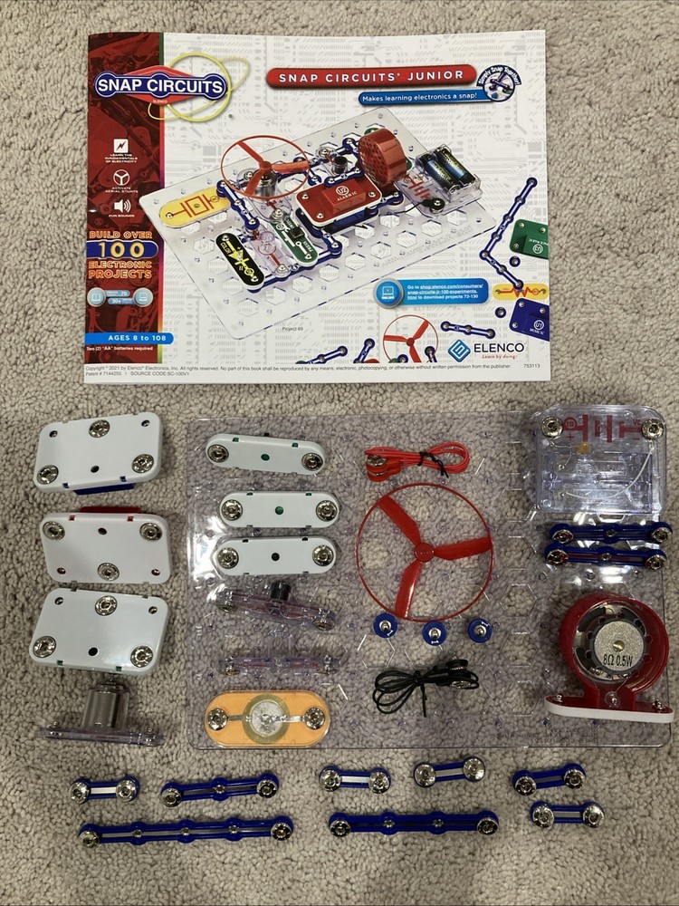 COMPLETE Snap Circuit Junior Kit Over 100 Electronic Projects ￼
