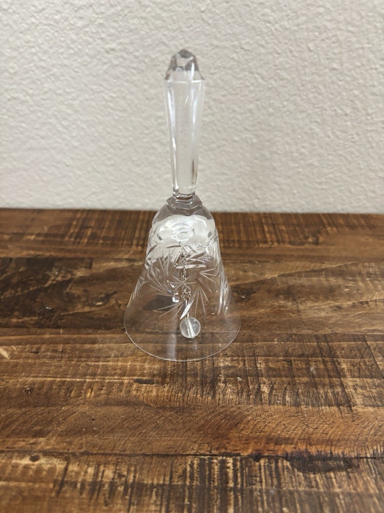 Crystal Clear Accent Dinner Bell 6” West Germany