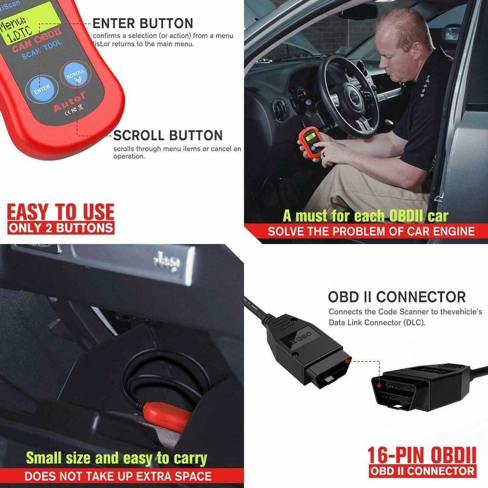Autel MaxiScan MS300 OBD2 CAN OBDII Auto Car Code Reader Diagnostic Scanner Tool