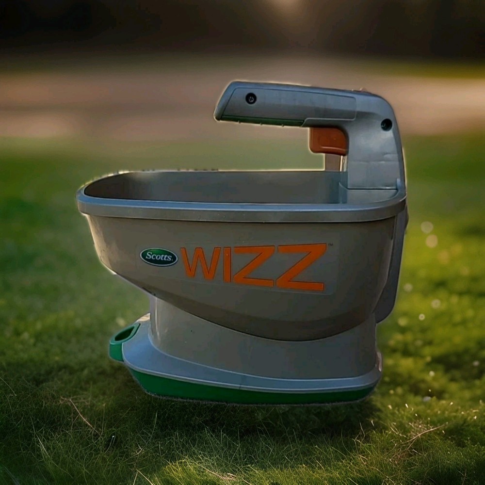 Scotts Wizz Powered Hand Held Year-Round Spreader EdgeGuard Technology - TESTED