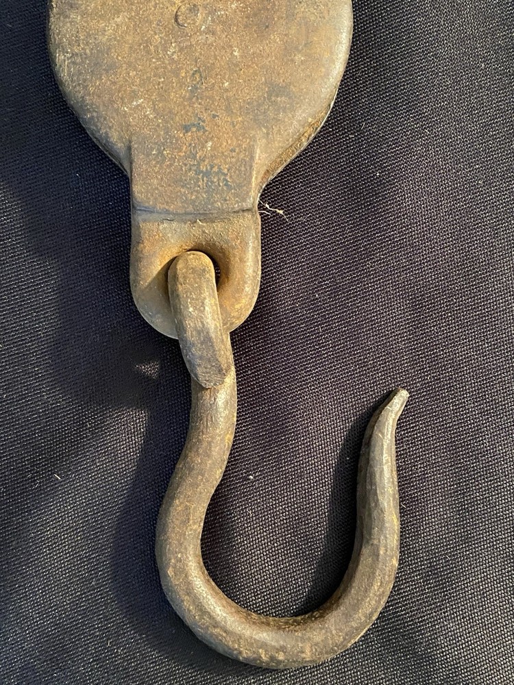 Vintage Block & Tackle Single Pulley With Hook