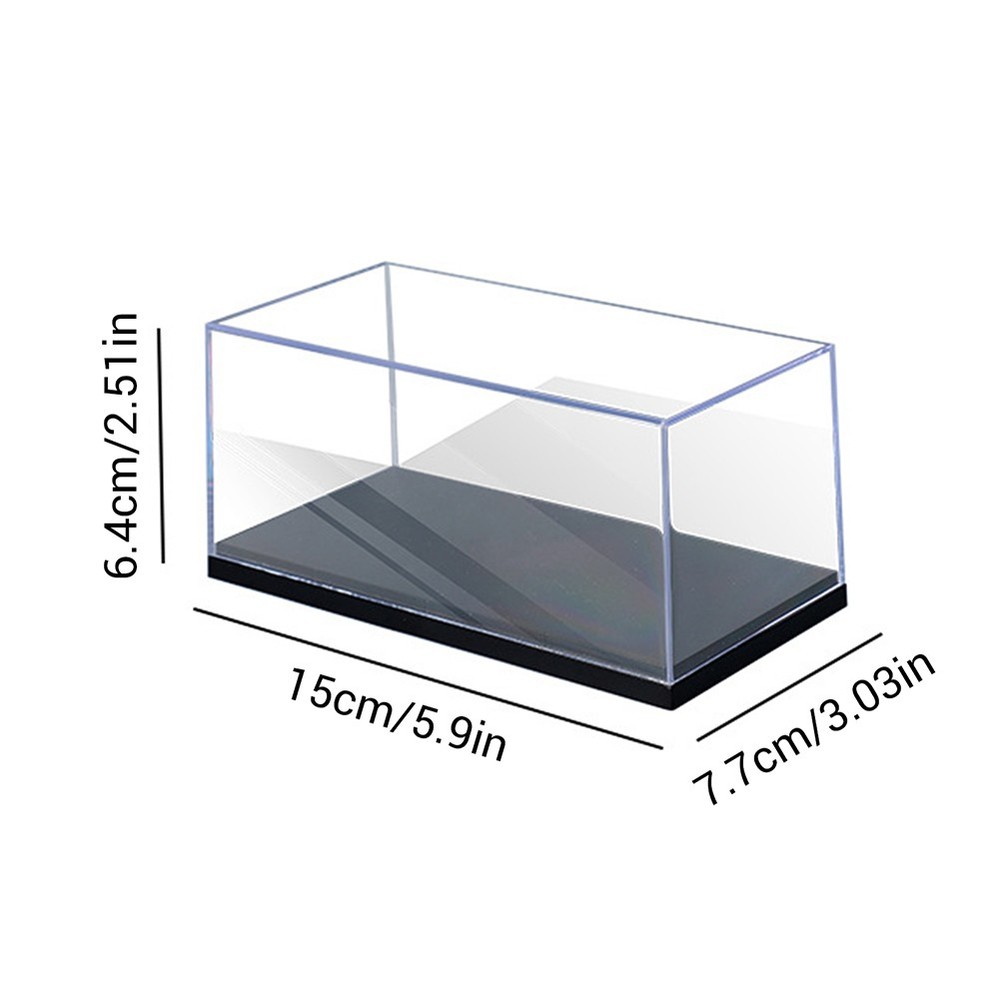 1-10x 1:43 Acrylic Display Case with Base, Stackable Toy Car Storage Organizer